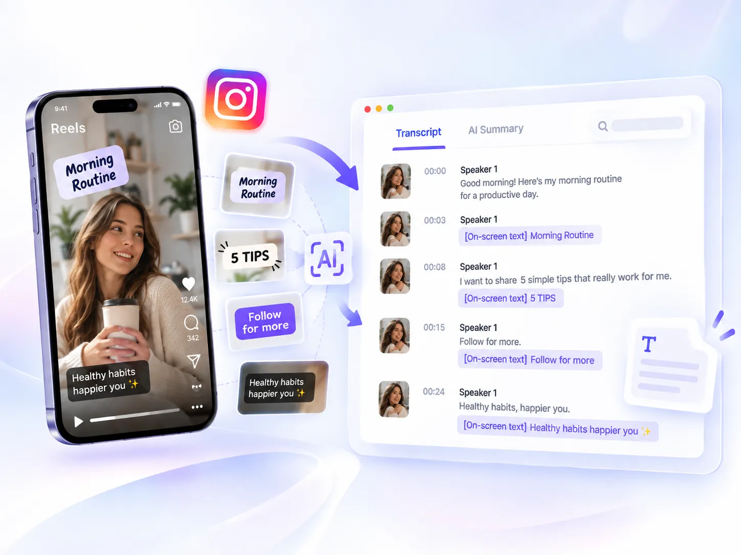 Transcribe Reel Videos with On-Screen Text