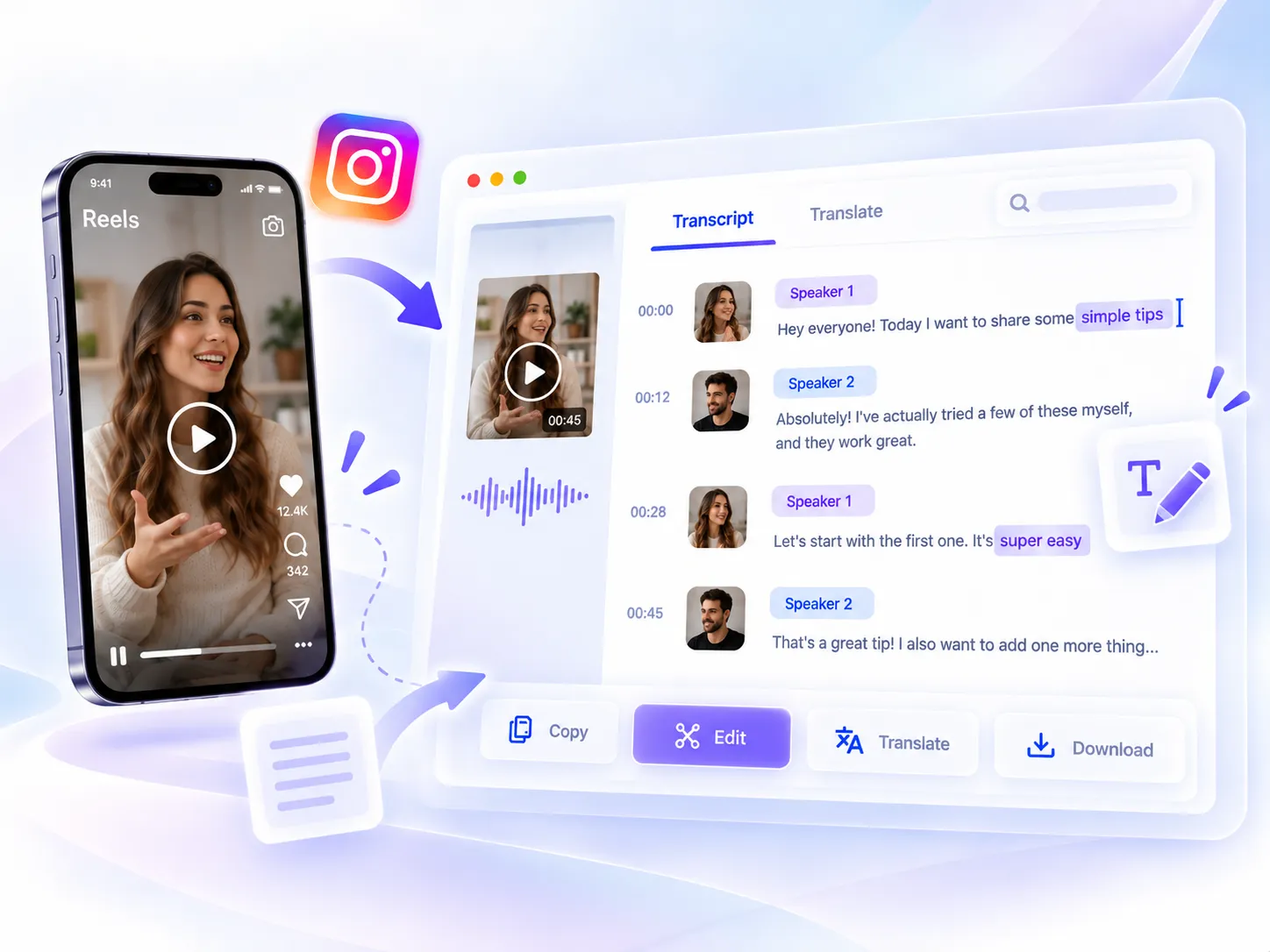 Edit and Customize Your Reel Transcript Easily