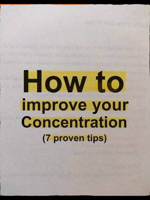 How To Improve Your Concentration (7 Proven Tips) #inspiration #psychology #motivation #facts #factsyoudidntknow  