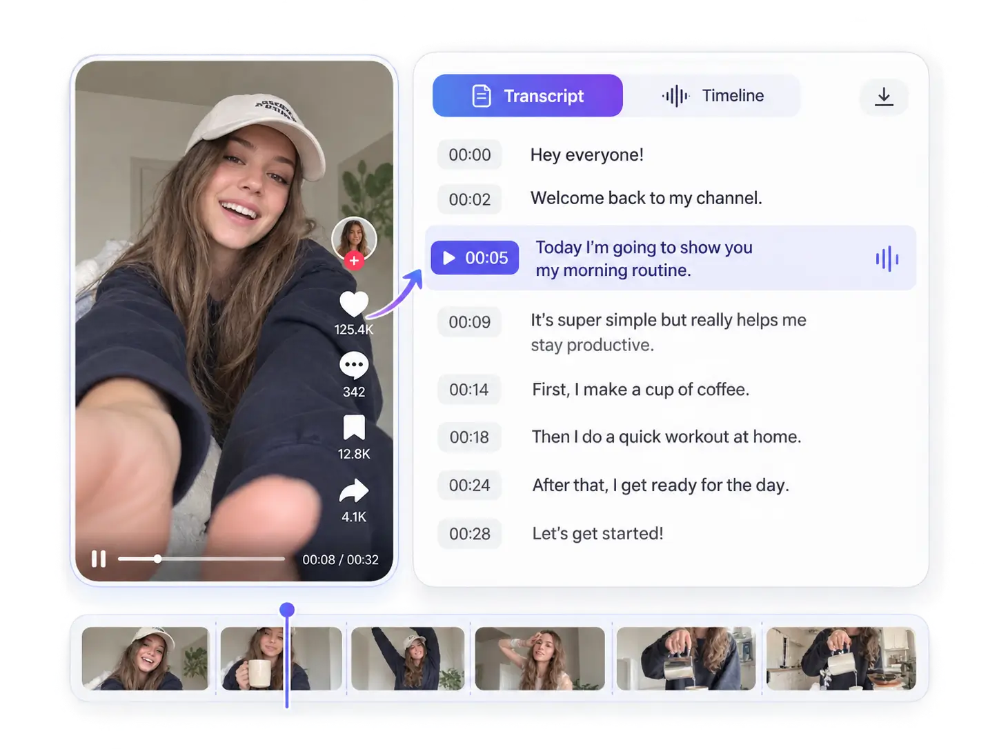 Keep TikTok Transcripts in Sync with Video Content